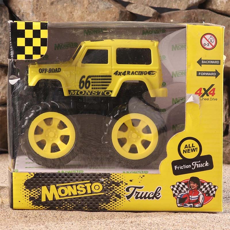 Monsto Friction Monster Truck - Yellow toy for Kids_009
