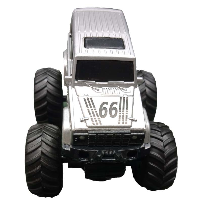 Monsto Friction Powered Monster Truck Toy - Silver toy for Kids_07