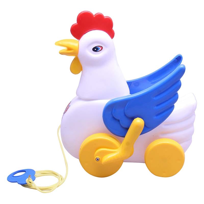 Morning Cock Pull along White toy for kids_001