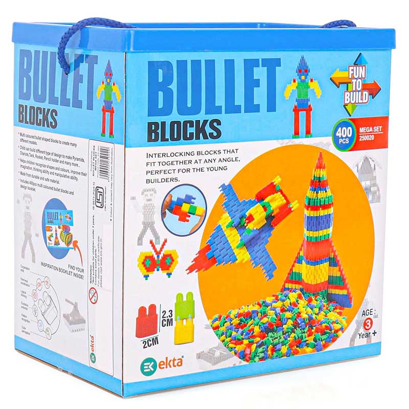 Ekta Bullet Blocks Mega Set Game - 400 Pieces_007