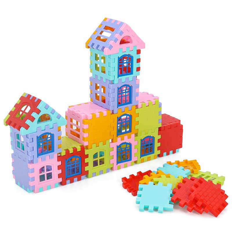 Ekta House Building Blocks Set 3 Multicolor - 96 Pieces_001