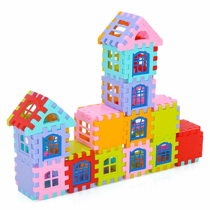 Ekta House Building Blocks Set 3 Multicolor - 96 Pieces_002