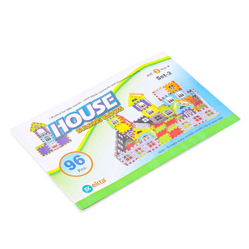 Ekta House Building Blocks Set 3 Multicolor - 96 Pieces_007