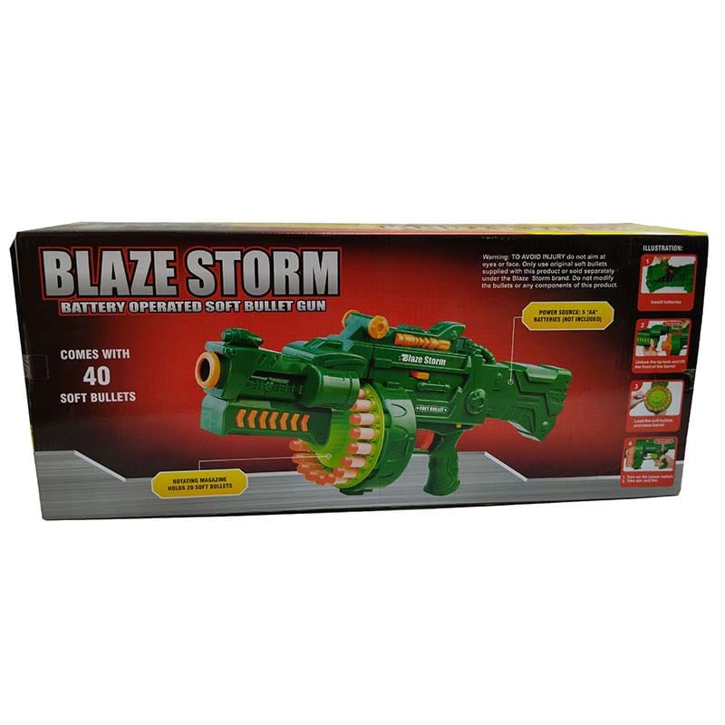 BLAZE STORM Battery Operated Soft Bulet Gun Comes With 40 Soft Bullets 0002