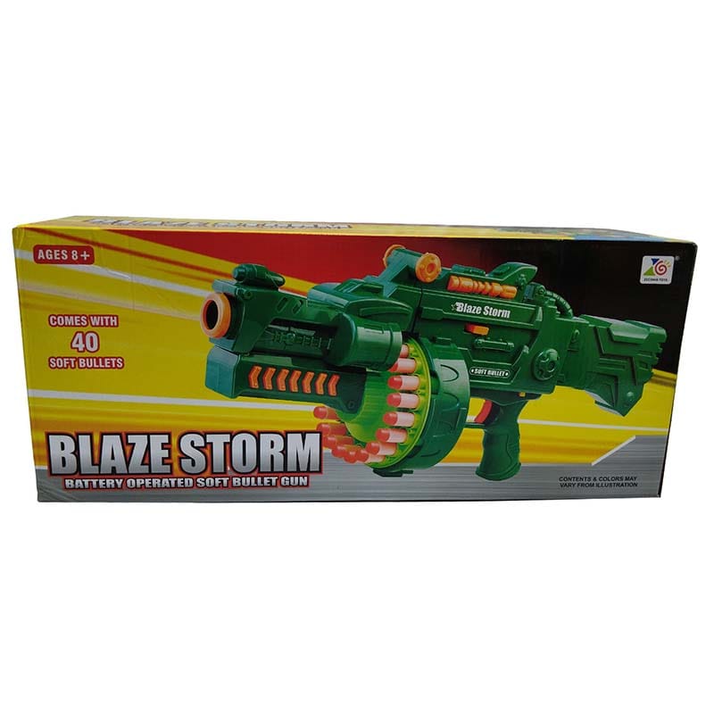 BLAZE STORM Battery Operated Soft Bulet Gun Comes With 40 Soft Bullets 0003